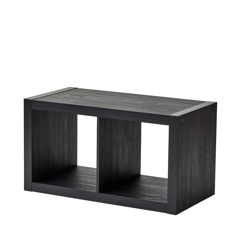 2-Cube Storage Organizer Modern Bookcase Open Back Easy Assemble Utility Style