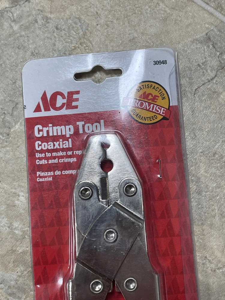 ACE CRIMP TOOL 30948 COAXIAL CABLE VIDEO NICE