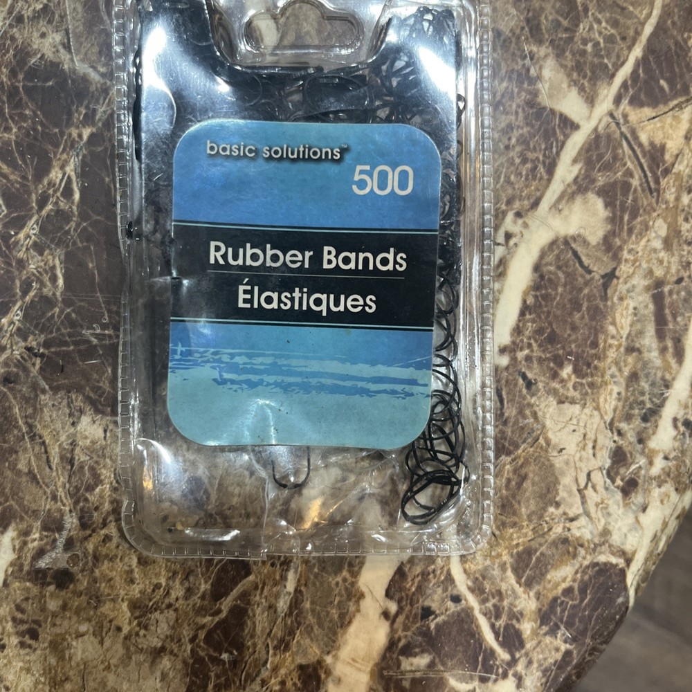 500pc ELASTIC RUBBER BANDS Black, Snag-Free