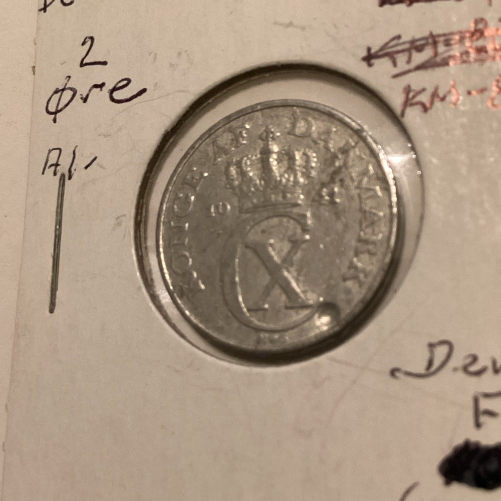 1941 Denmark 2 Ore Coin
