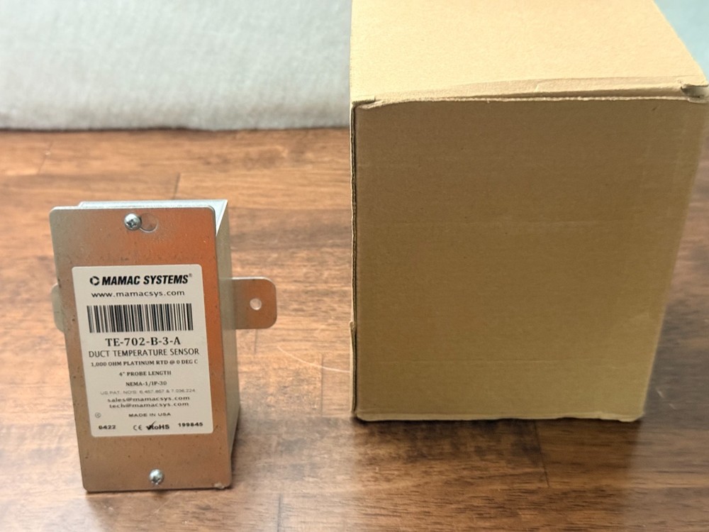 Mamac Systems TE-702-B-3-A Duct Temperature Sensor (4" Probe Length)
