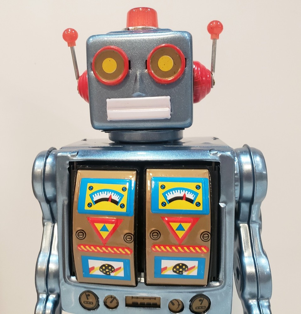 ME100 Robot Electron Robot Metallic Blue Display