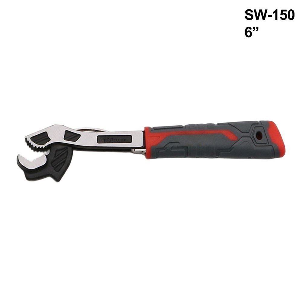 Strong Self Locking Adjustable Wrench with Ergonomic TPR Material Grip