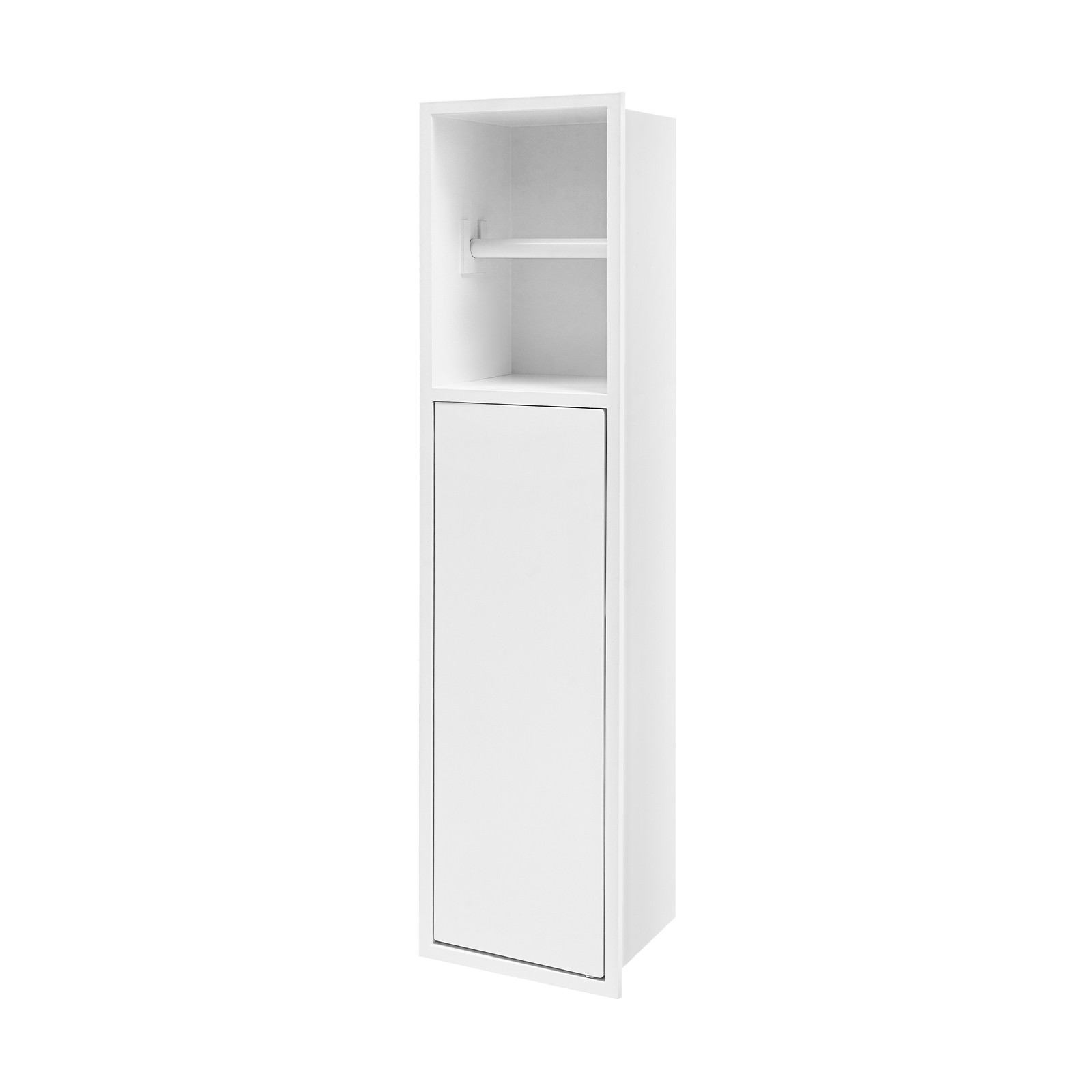 2-Tier Recessed Shower Niche Toilet Shelf Wall-inserted Bathroom Storage Cabinet