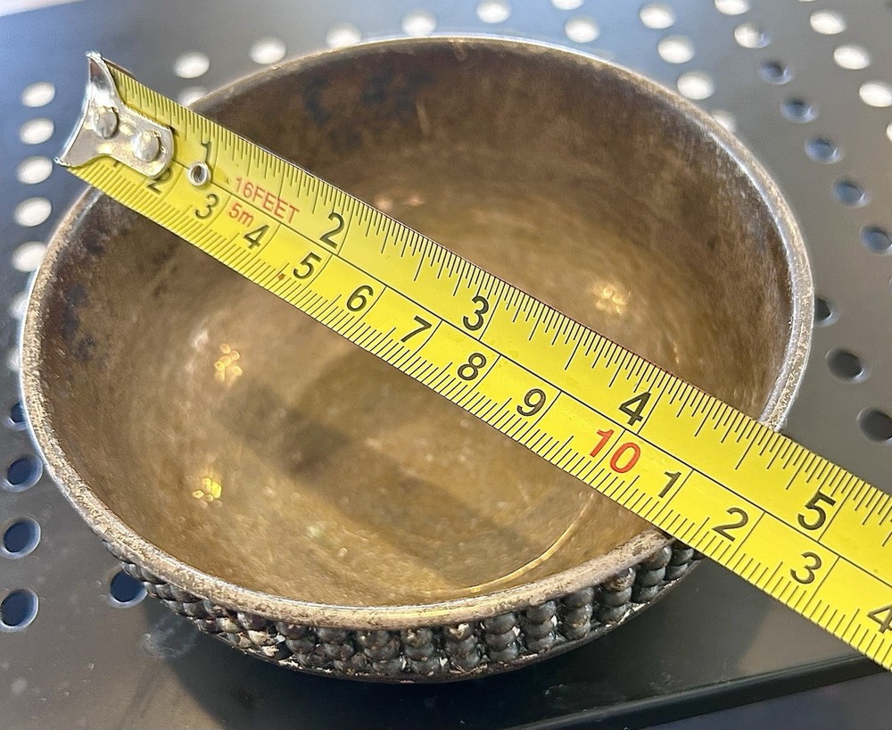 German Hammered Silvered Copper Bowl Circa 1900
