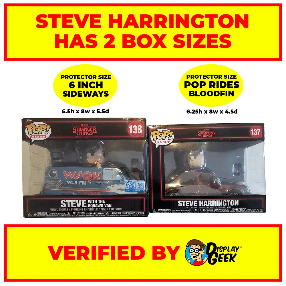 Pop Protector for Funko Pop Rides Steve with The Squawk Van #138