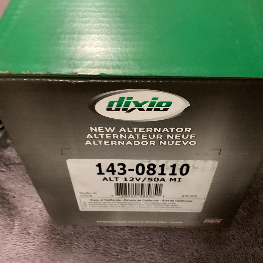 DIXIE….Alternator …..143-08110…..NEW…😀