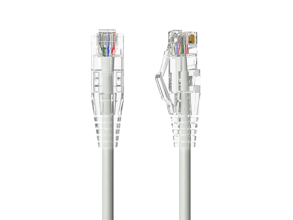7ft Slim Cat6a 28AWG UTP Ethernet Network Patch Cable, Gray