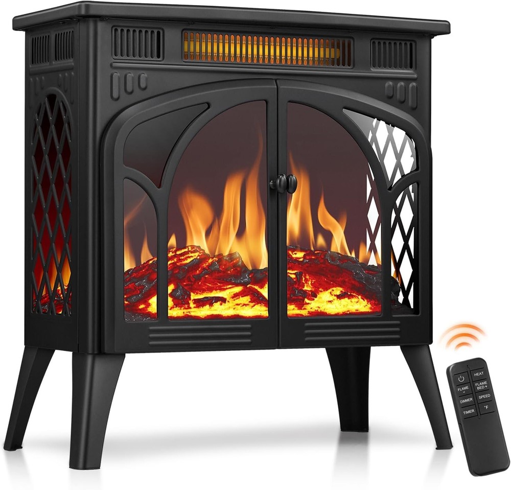 Electric Fireplace Heater 25" with Remote Control, Cathedral Stylish, Differe...