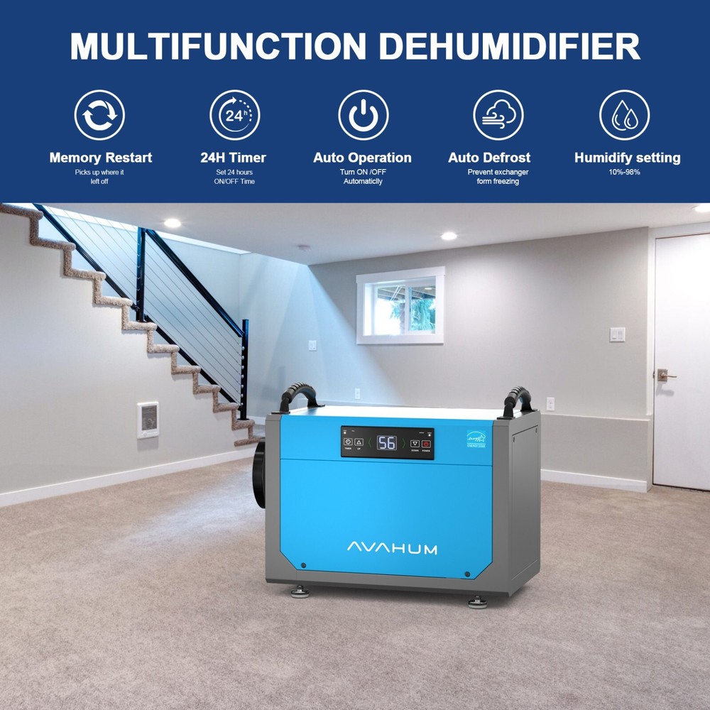 113 pt crawl space dehumidifier, 1700 sq ft, drain