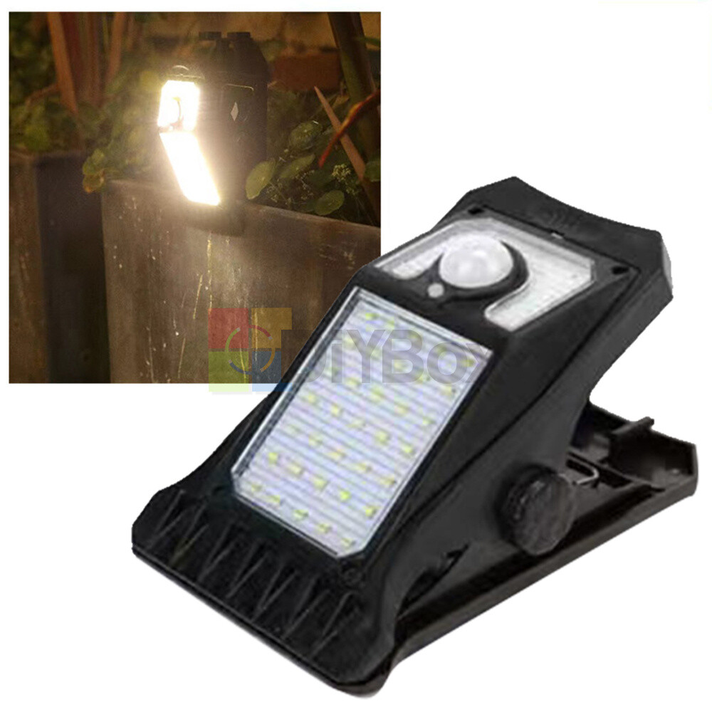 Solar LED Clip Light Solar Panel Powered Light Camping Outdoor with USB Charging