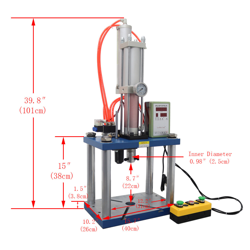 6614Lbs/3Ton Pressure Pneumatic Punch Press Machine with Display Controller 110V