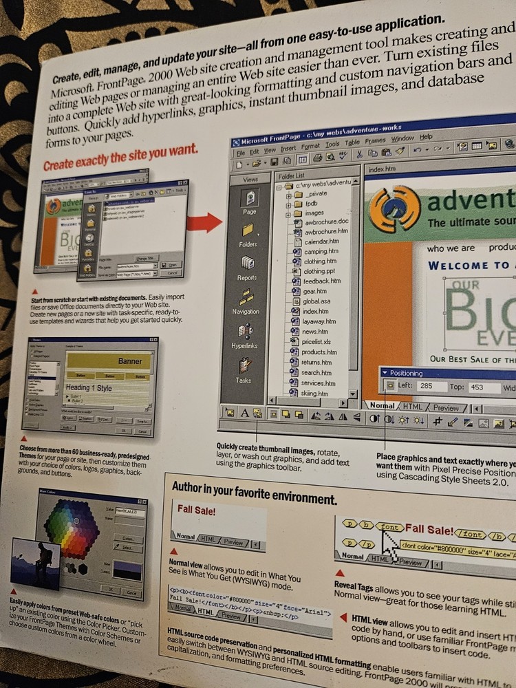 Microsoft FrontPage 2000 – Full Retail Version – NEW Web Design Software
