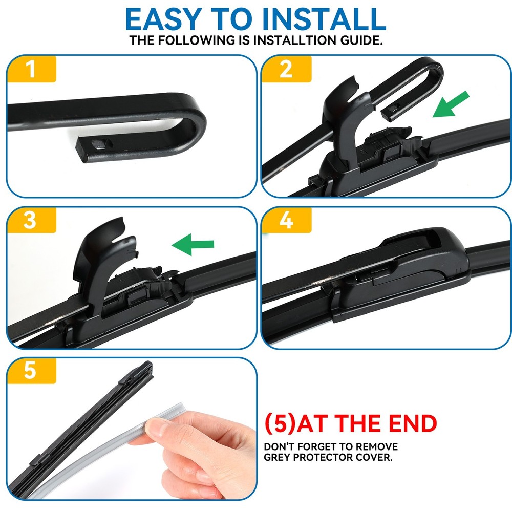 2Pcs Front Windshield Wiper Blades Set For Cadillac DeVille 1991-2005 22"+22"