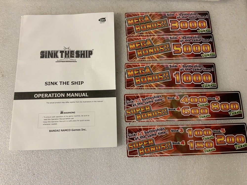 Sink The Ship Arcade Game Operation Manual