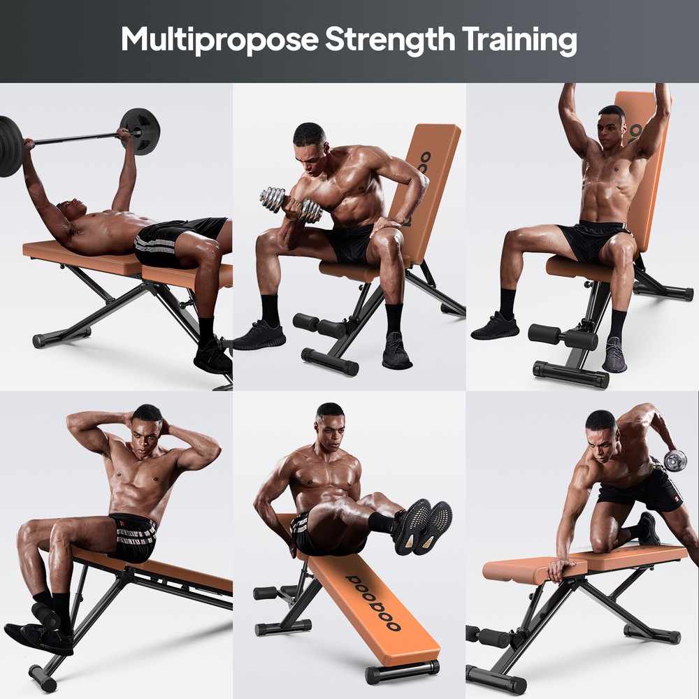 Full Body Dumbbell Bench Adjustable Workout Weight Bench Exercise Incline Bench