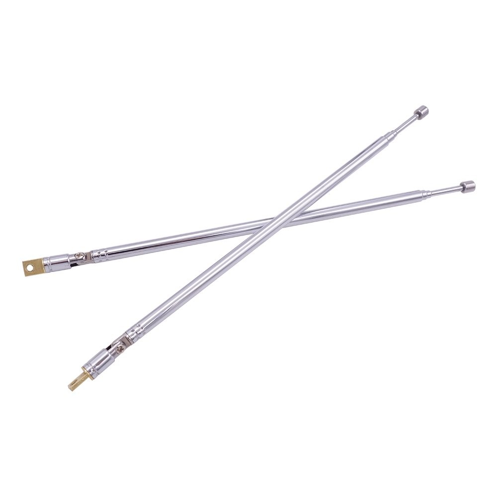 FM Radio Antenna, 2-Pack Telescopic AM Antenna Replacement Silver