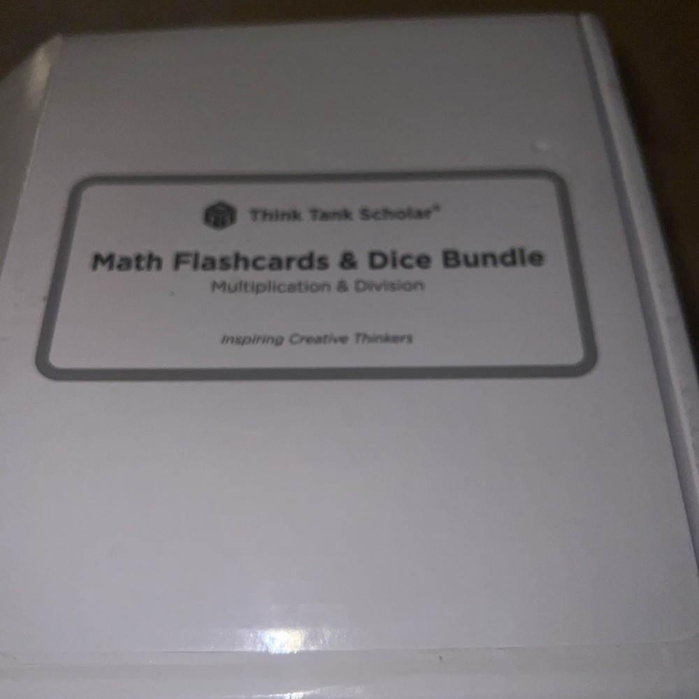 Think Tank Scholar Math Division,Multiplication Flash cards & Dice Bundle Fre🎁