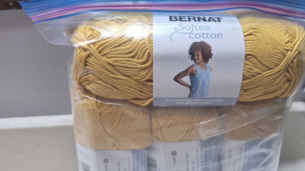 Bernat Softee Cotton yarn Vest kit & pattern sizes S, M, or L