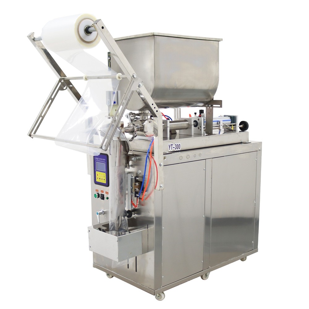 Floor-type Auto Liquid Paste Subpackage Machine W/Mixer Hopper Quantitative Fill