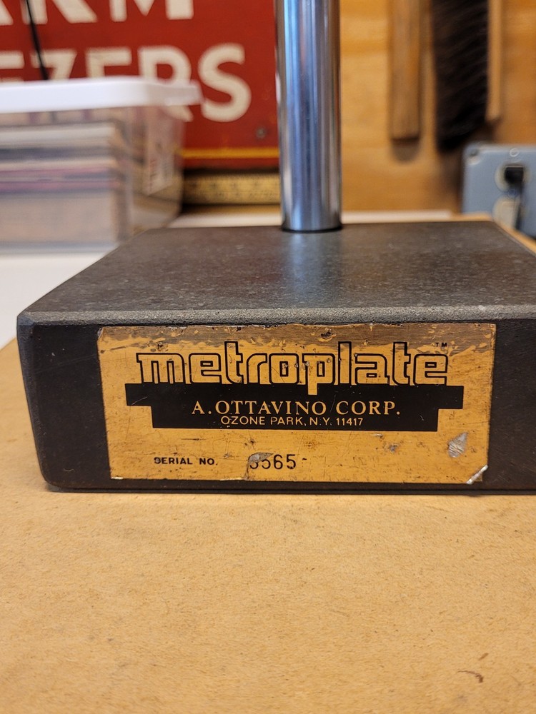 USED METROPLATE GRANITE BASE. Surface plate