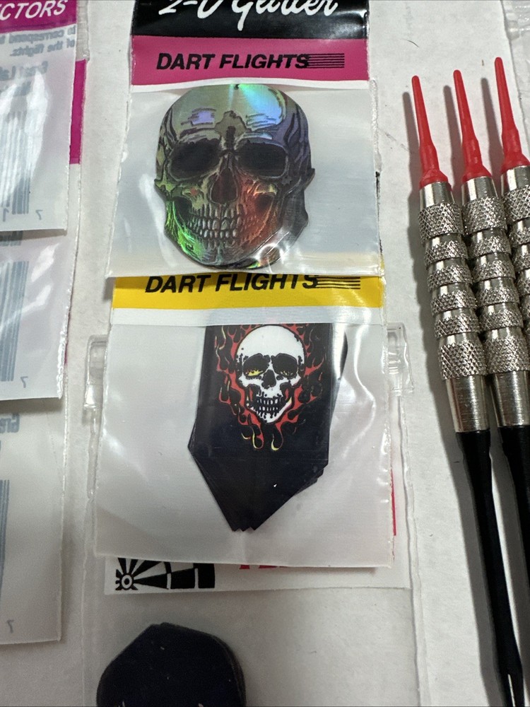 15GM Skull 01 Themed Complete 3 Soft Tip Dart Set Bundle With Soft Case