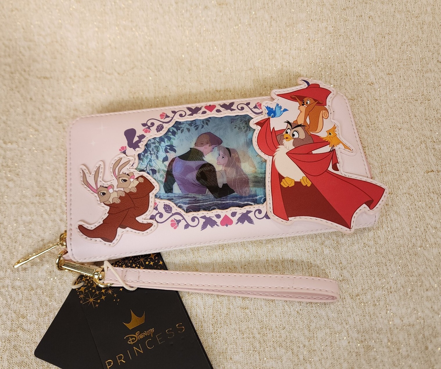 Loungefly Disney Sleeping Beauty Princess Lenticular Series Wristlet Wallet NEW