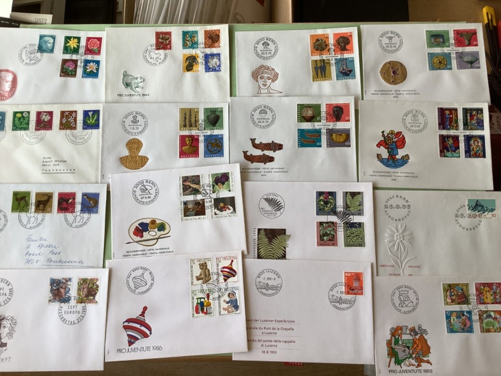 Switzerland postal  covers  16  items Ref A2186