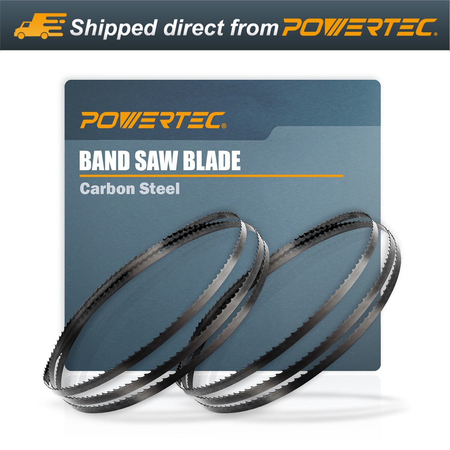 POWERTEC 13116-P2 93-1/2" x 3/8" x 6 TPI Band Saw Blade, 14" Bandsaw, 2PK