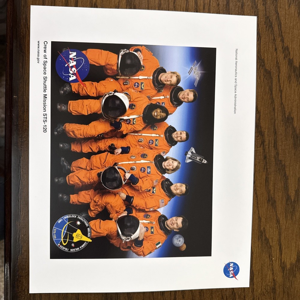 NASA Space Shuttle STS-120 Crew Lithograph (8x10)