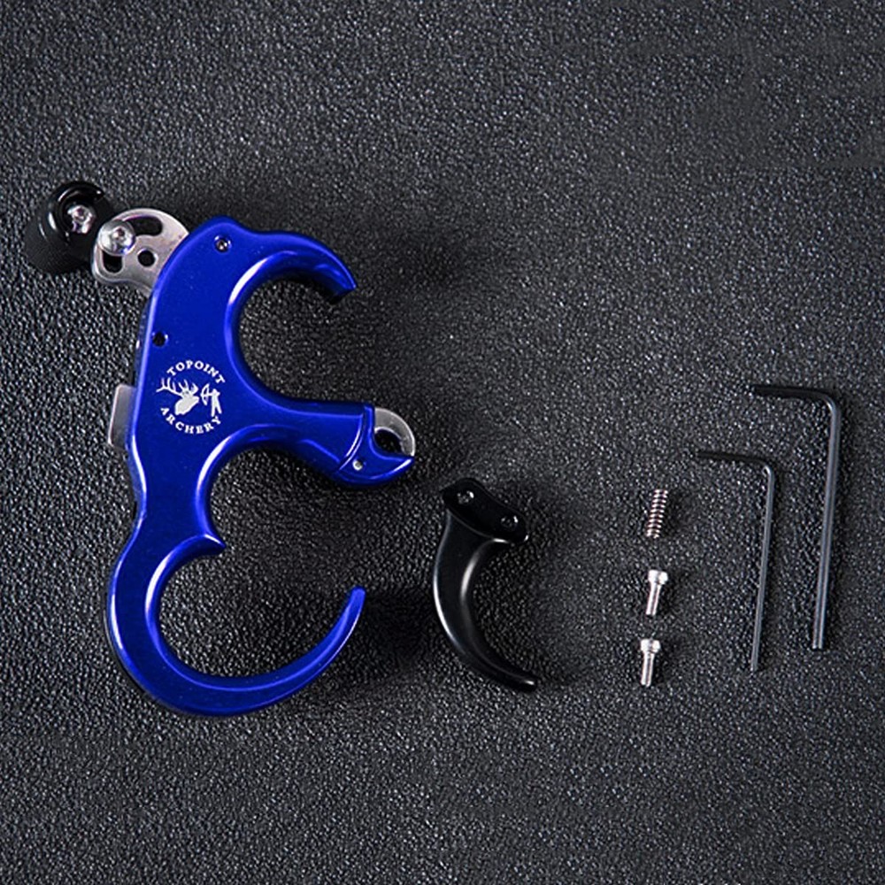 Compound Bow Release Aid Thumb Release 3/4 Fingers Adjustable Automatic Arche...