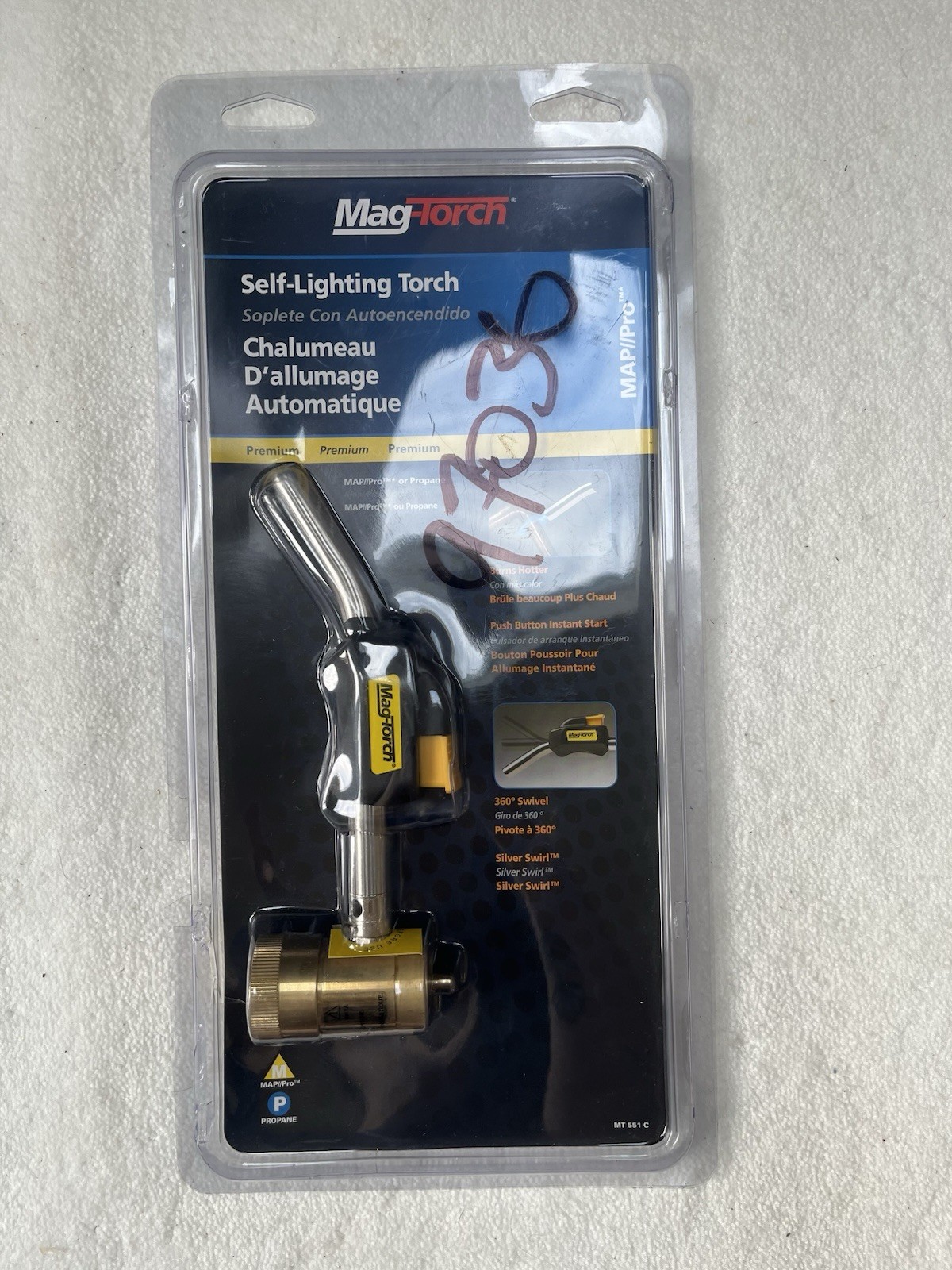 Mag-Torch Self Lighting Torch 360 Swivel NEW
