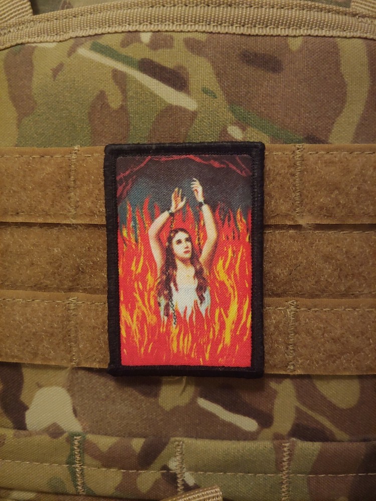 Anima Sola 2x3 Hook backed Catholic Patch Purgatory Redemption airsoft