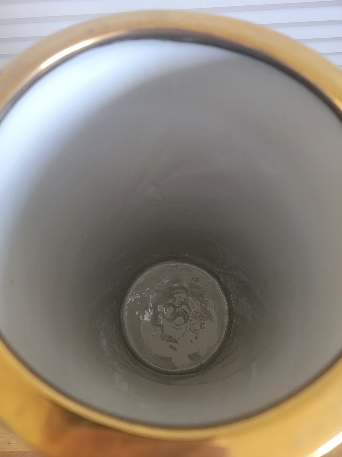 Vintage Porcelain Asian Umbrella Stand Pot Hand Painted 18 3/8" x 8 1/8"