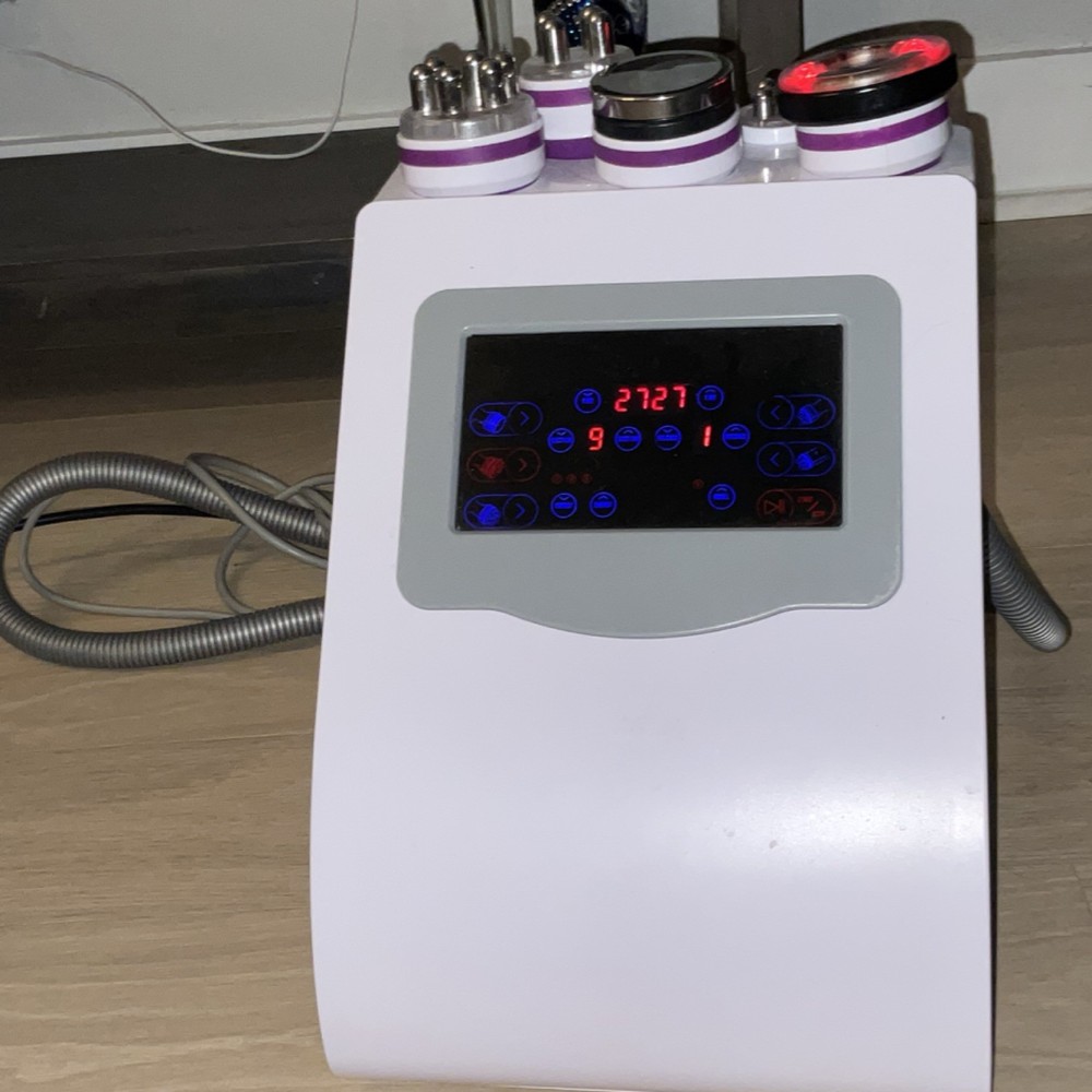 Multi-Function Facial Machine Digital Temp Control White Gray Purple Cleansing