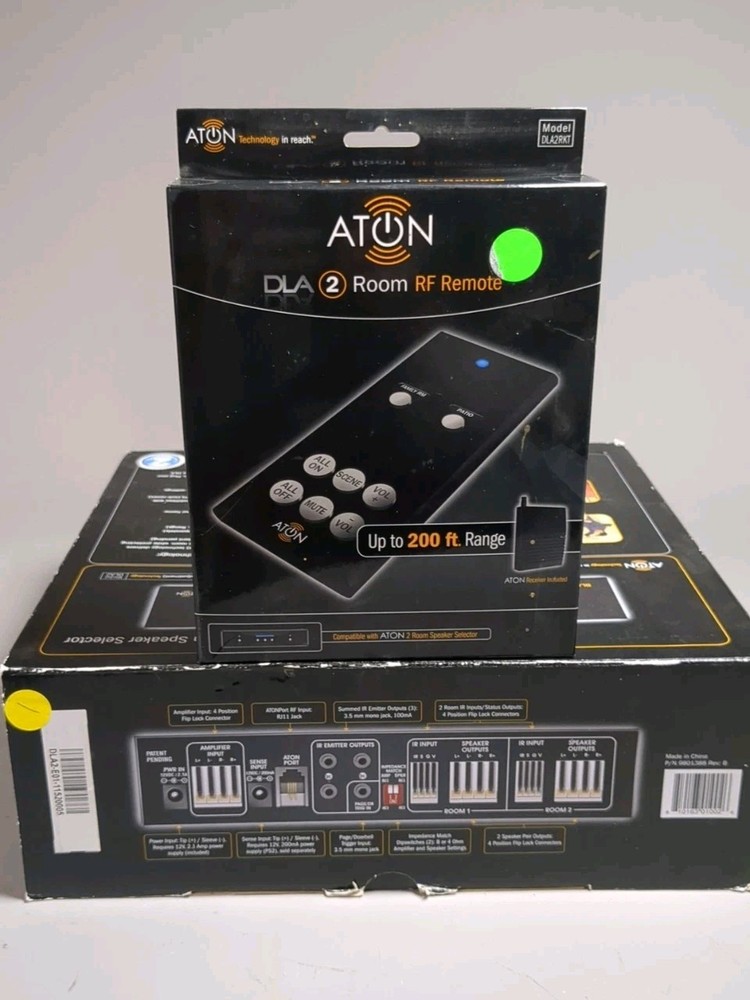 ATON DLA2 Multi-Zone 2-Room Speaker Selector RF Remote 200ft Open Box