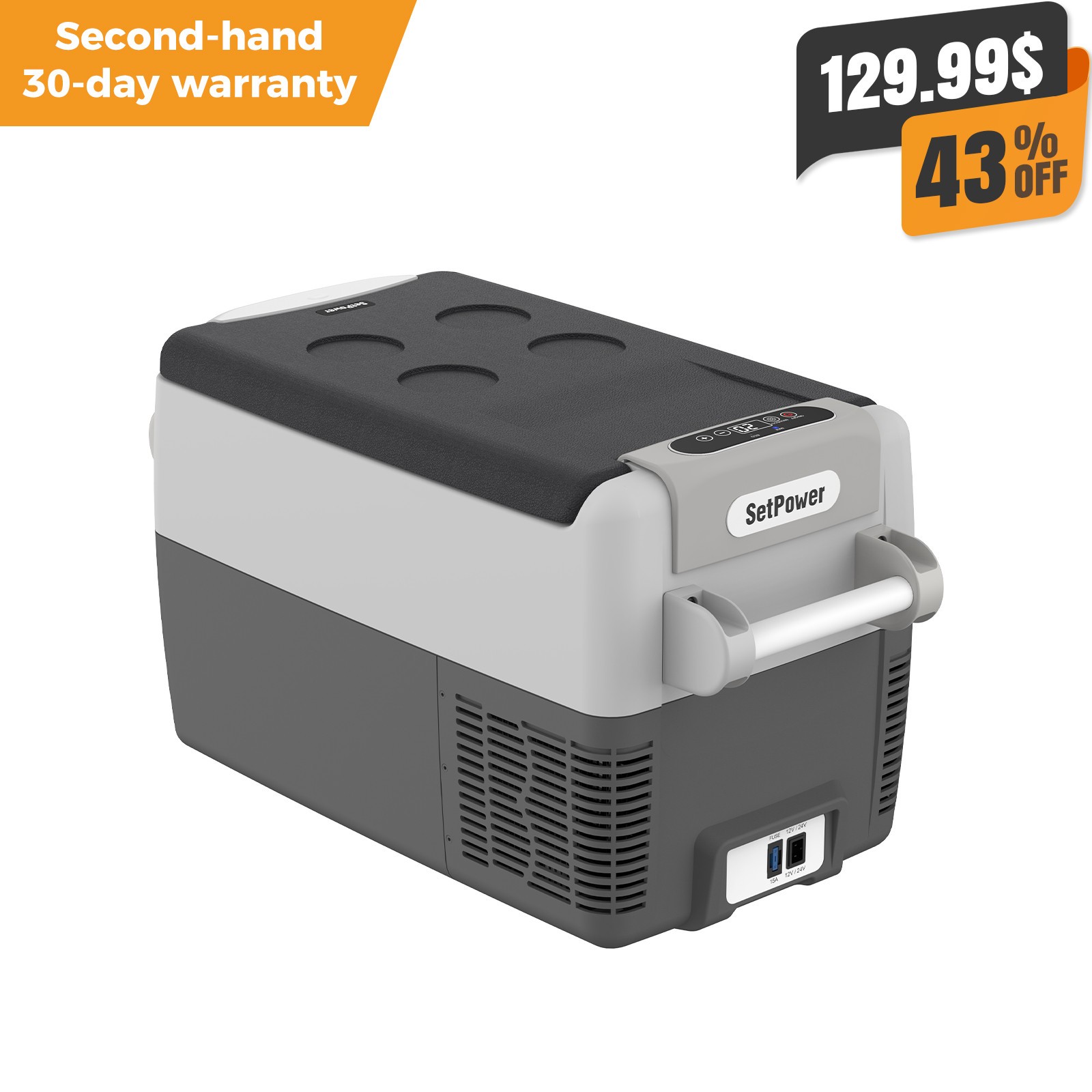 31 Quart Car Fridge 12V Portable Freezer Electric Cooler for Van Camping Travel