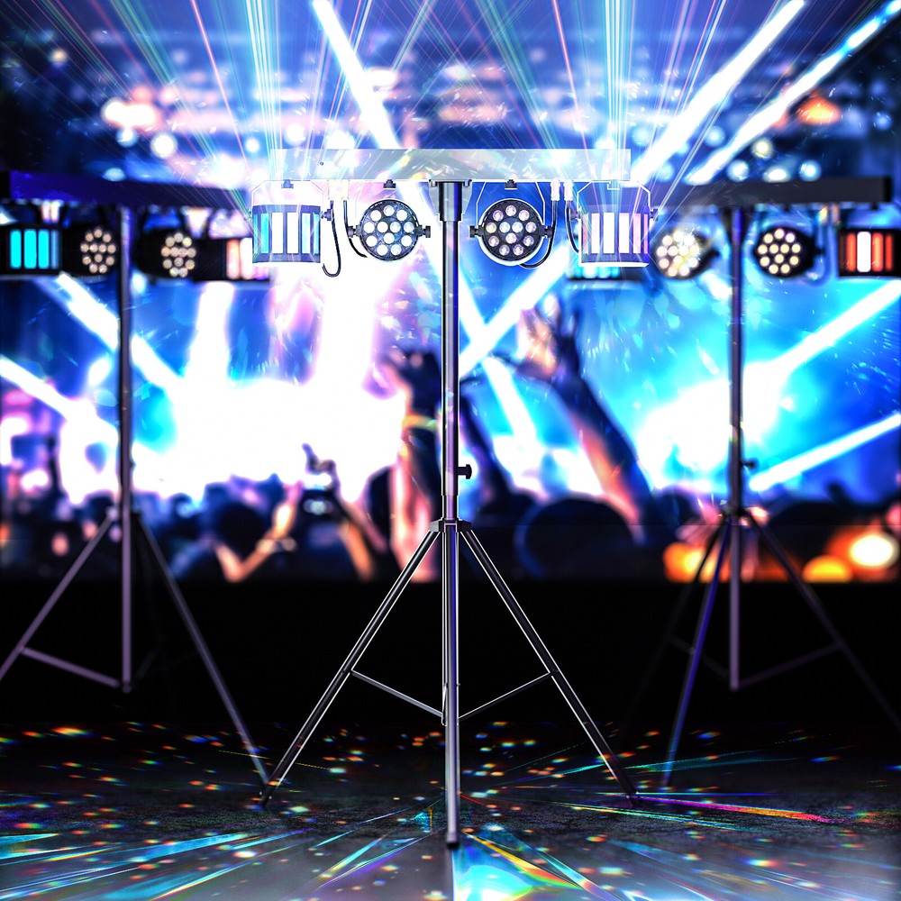 DJ Light System Set With Tripod And Remote Control LED PAR Derby Light Effects