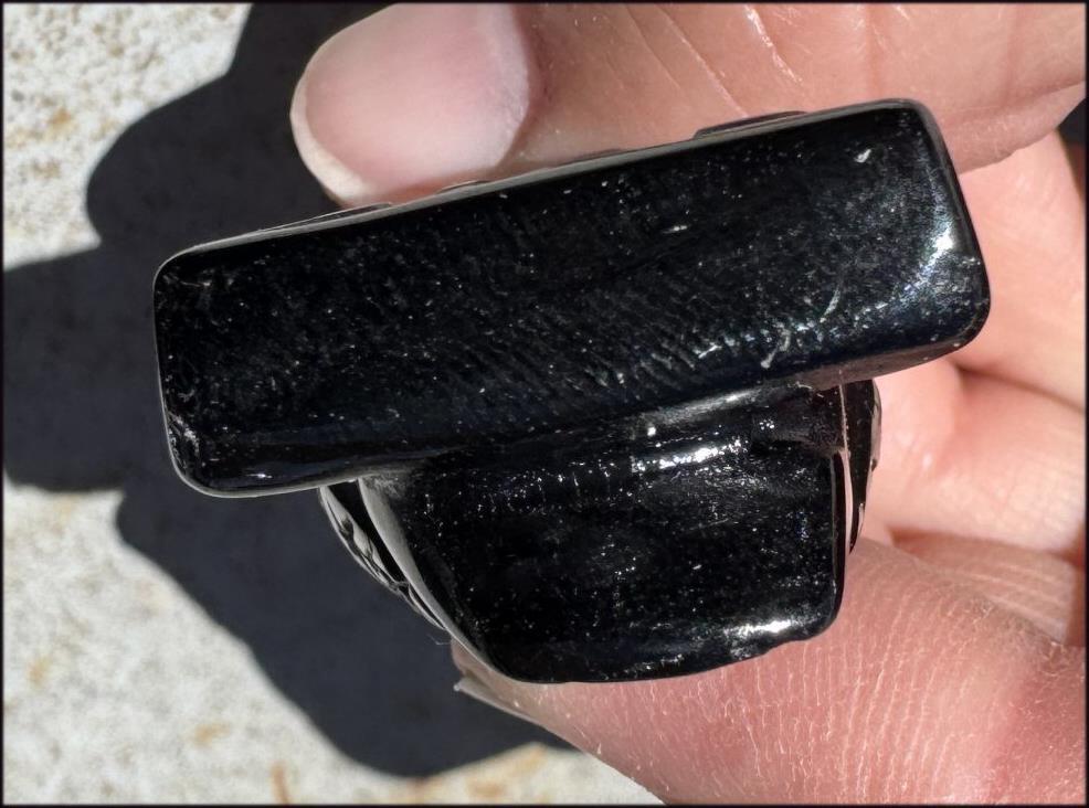 Black Obsidian OWL Totem - Wisdom, Remove negativity