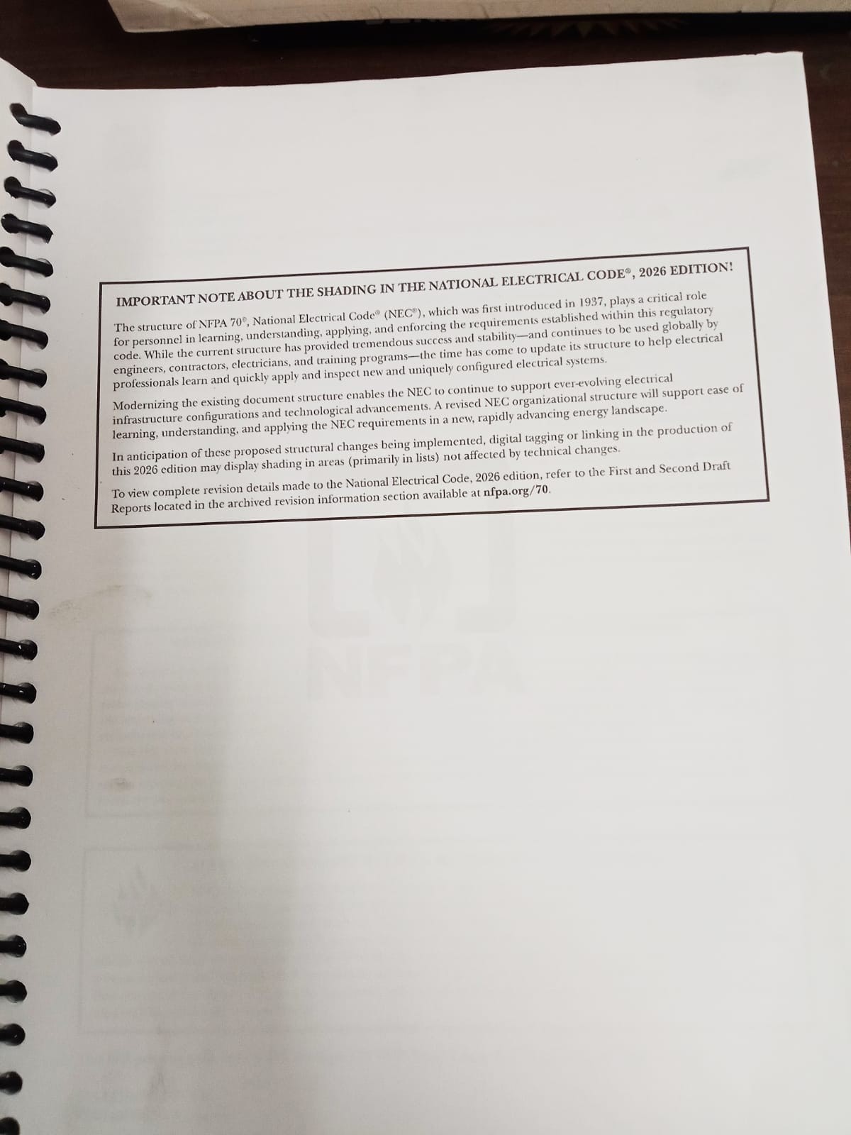 NFPA 70 National Electrical Code 2026 Edition Spiral Free Shipping USA STOCK