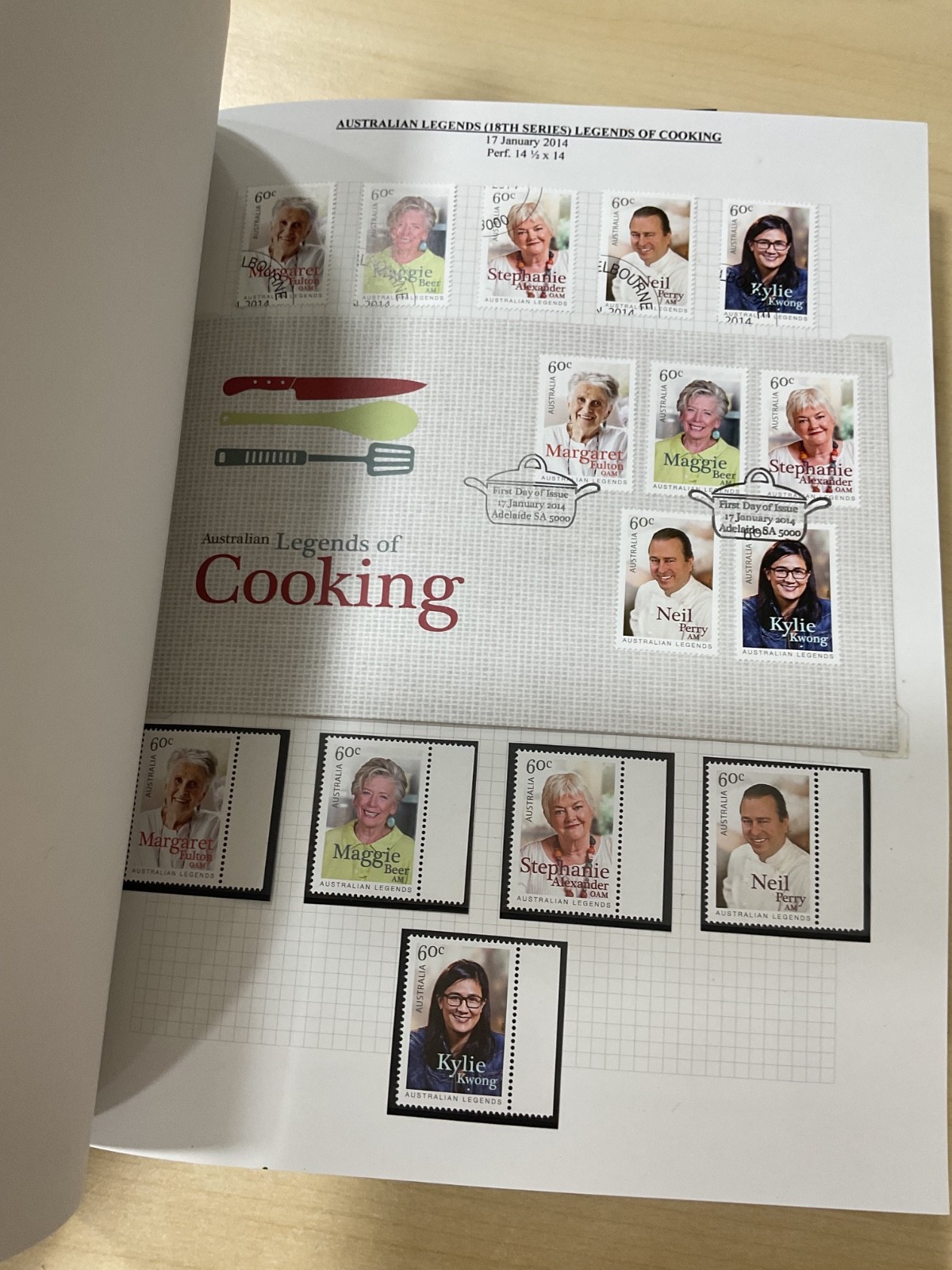 Australian stamps, coin covers + presentation pack. 2014. Album. G/127