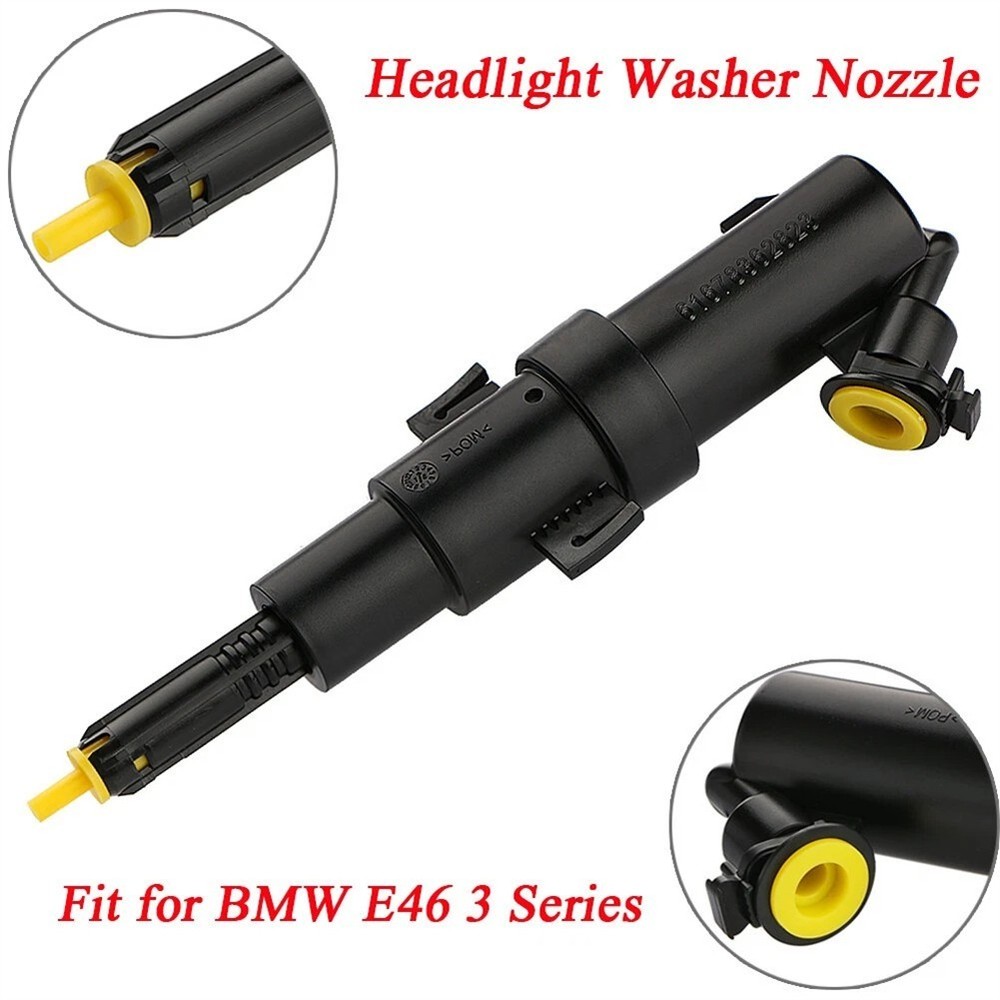 Left Front Headlight Spray Washer Nozzle for BMW 3 Series E46 1997 2005 Plastic