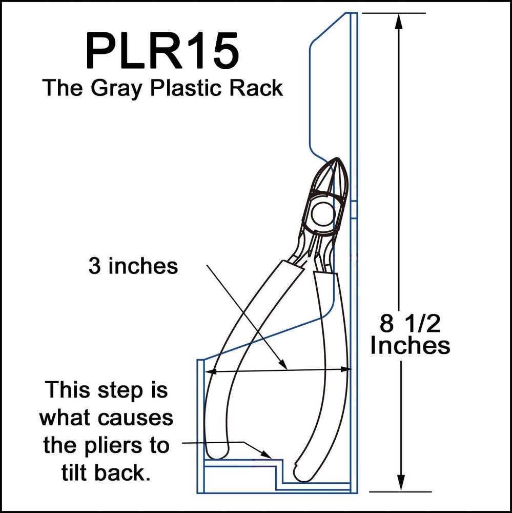 Pliersrack Plier Organizer Sturdy Plastic 15 Pliers Holder Tool Box or Pegboad