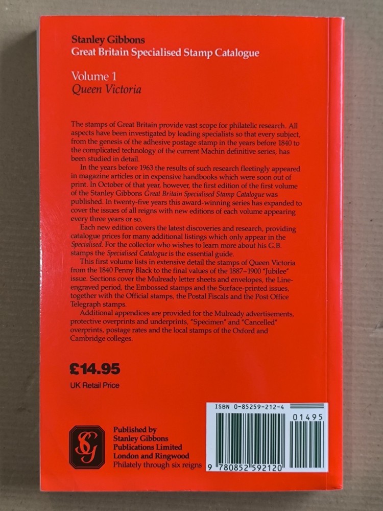 Stanley Gibbons Queen Victoria Stamp Catalogue Vol 1 (9th Edition)