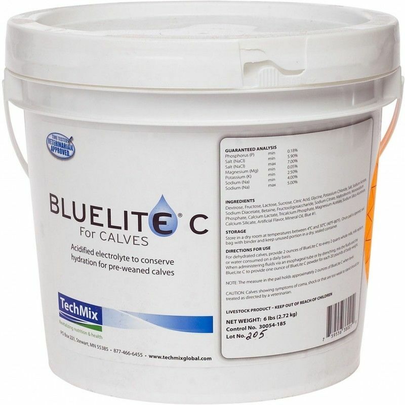 Techmix Bluelite C 6 Pounds Rehydrate Calves Electrolytes