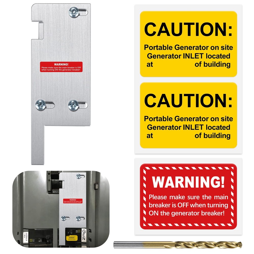 Generator Interlock for Square D Vertical 150 or 200 Amp Panels with 3 1/4 to...