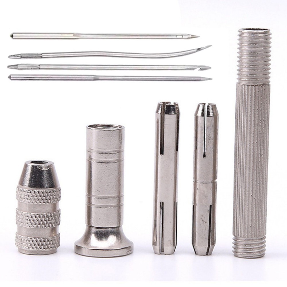 Leather Sewing Awl Set Replaceable Shoes Repair Punch Stitching Needle New