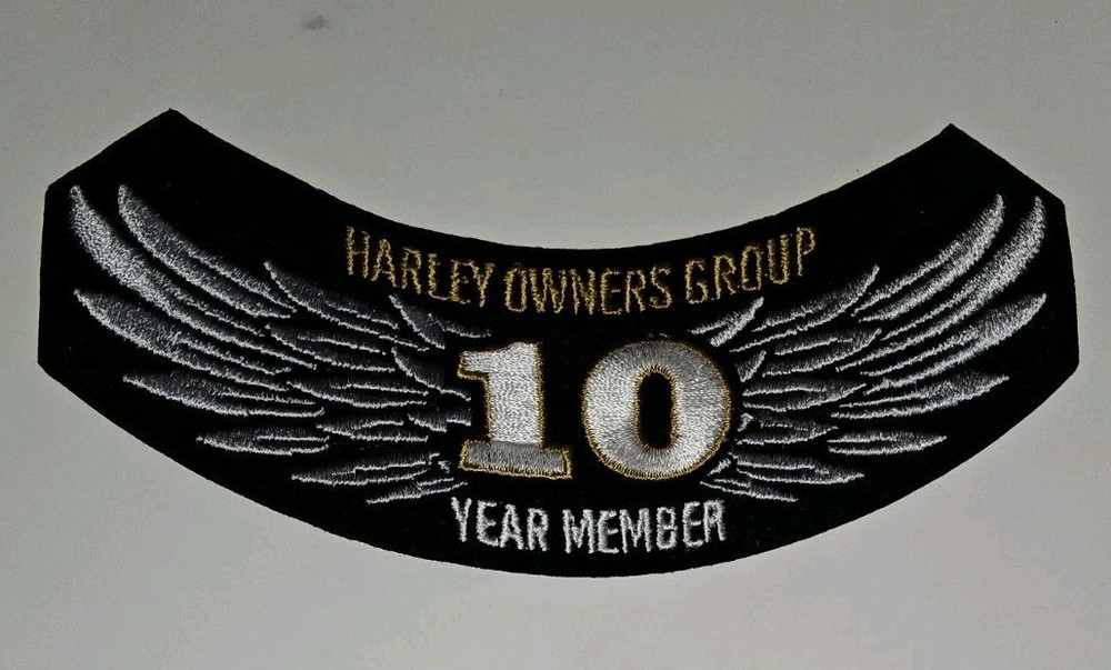Harley Davidson HOG 10 Year Membership Patch