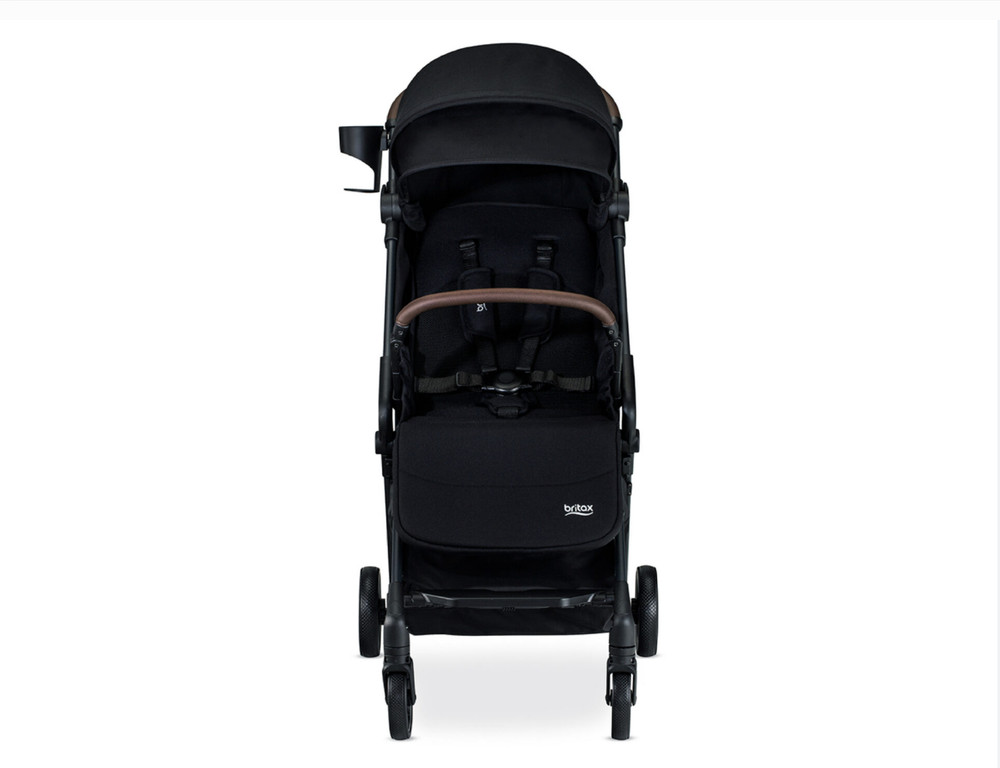 New Britax Juniper Compact Stroller FastPack RapidFold Cup Holder Raven Black