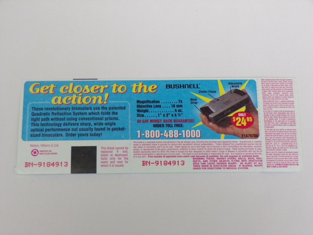 KISS Full Ticket Stub 2000 Farewell Concert Tour Tweeter Boston MA Vintage Kiss